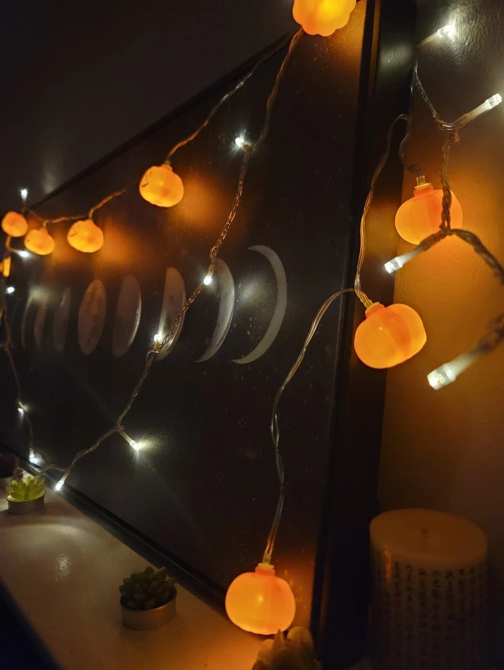 Pumpkin String Lights Halloween Decor NWOT